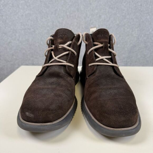 Cole Haan Grand OS Men’s Size 11 Leather Brown Chukka Style Ankle Booties Boots - Picture 2 of 8